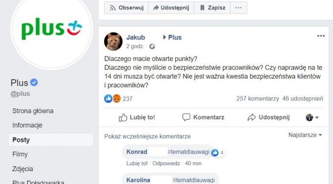 Plus (mimo ograniczeń) otwiera swoje salony